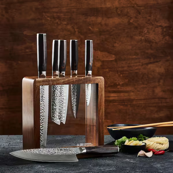 Damashiro Emperor Mokuzai Knife Block 7PC