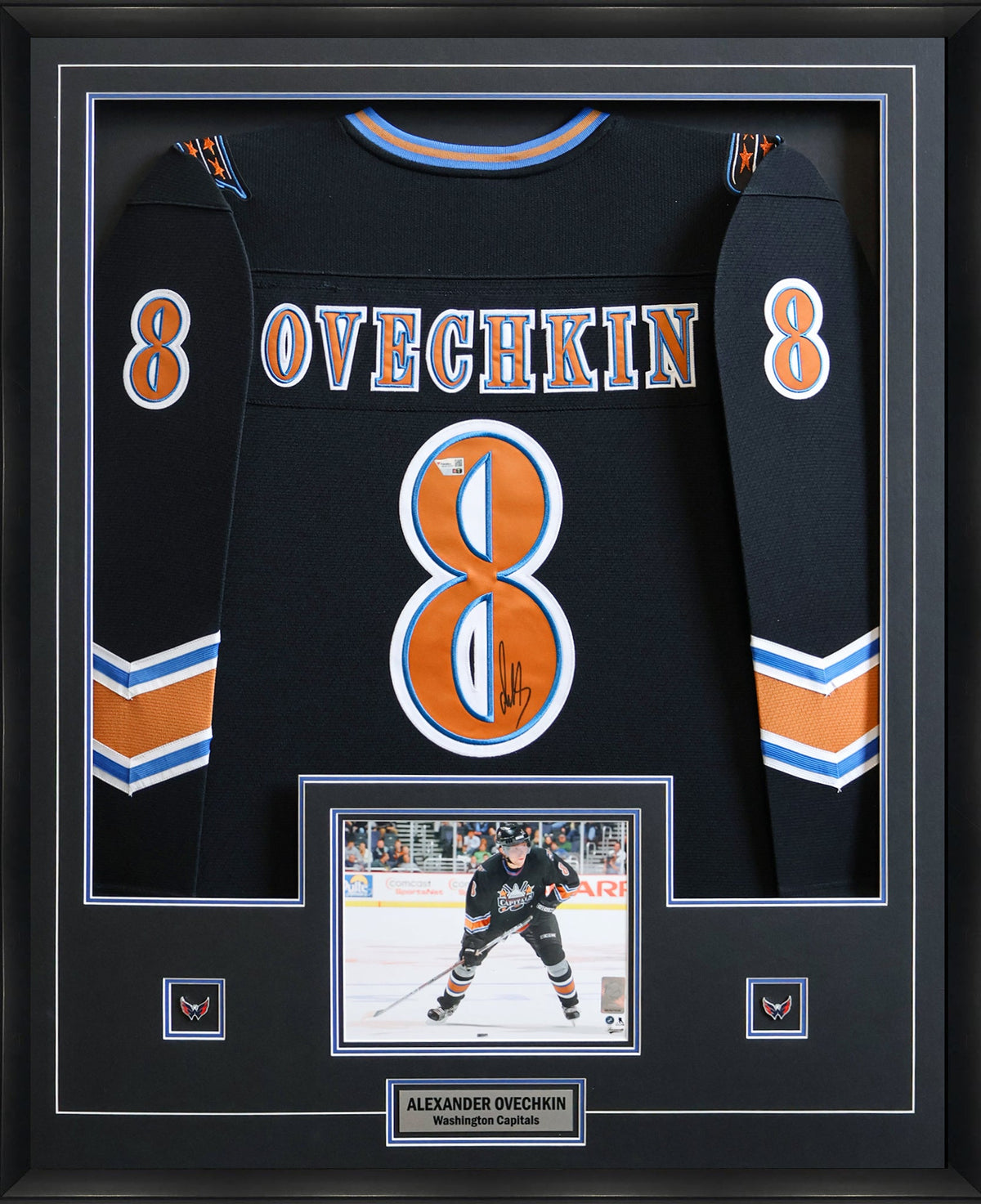 Alex Ovechkin Signed Framed 34x42 Washington Capitals 2005 Mitchell & Ness Rookie Jersey