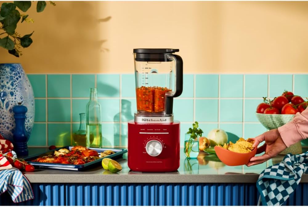 KitchenAid Pure Power Blender with 2 x Personal Blender Jars - Empire Red