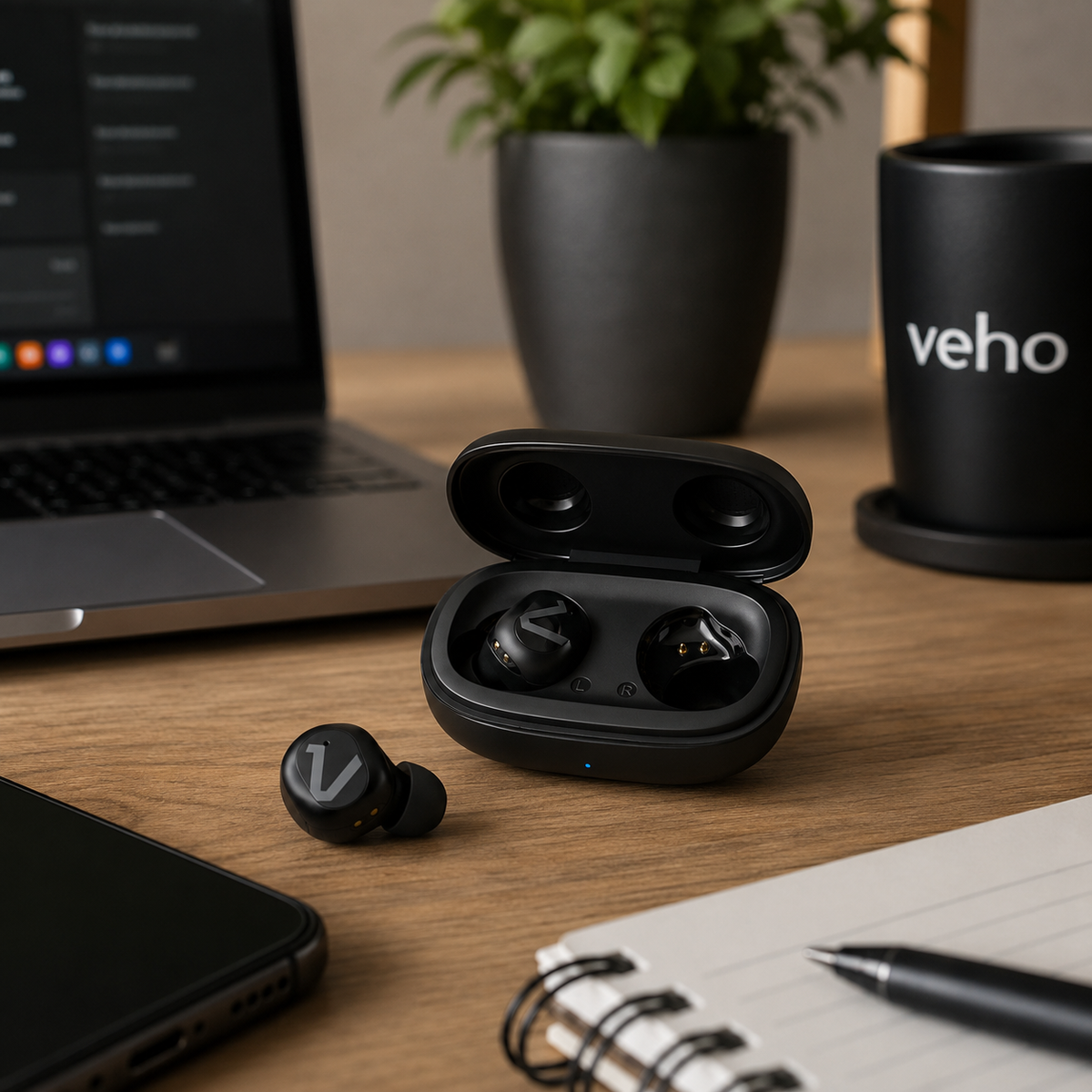 Veho RHOX True wireless earbuds - Carbon Black
