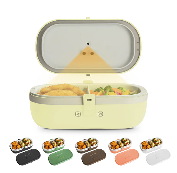 Self-Heating Lunch Box With USB-C Cord and UV LIGHT SANITIZER-Sunshine