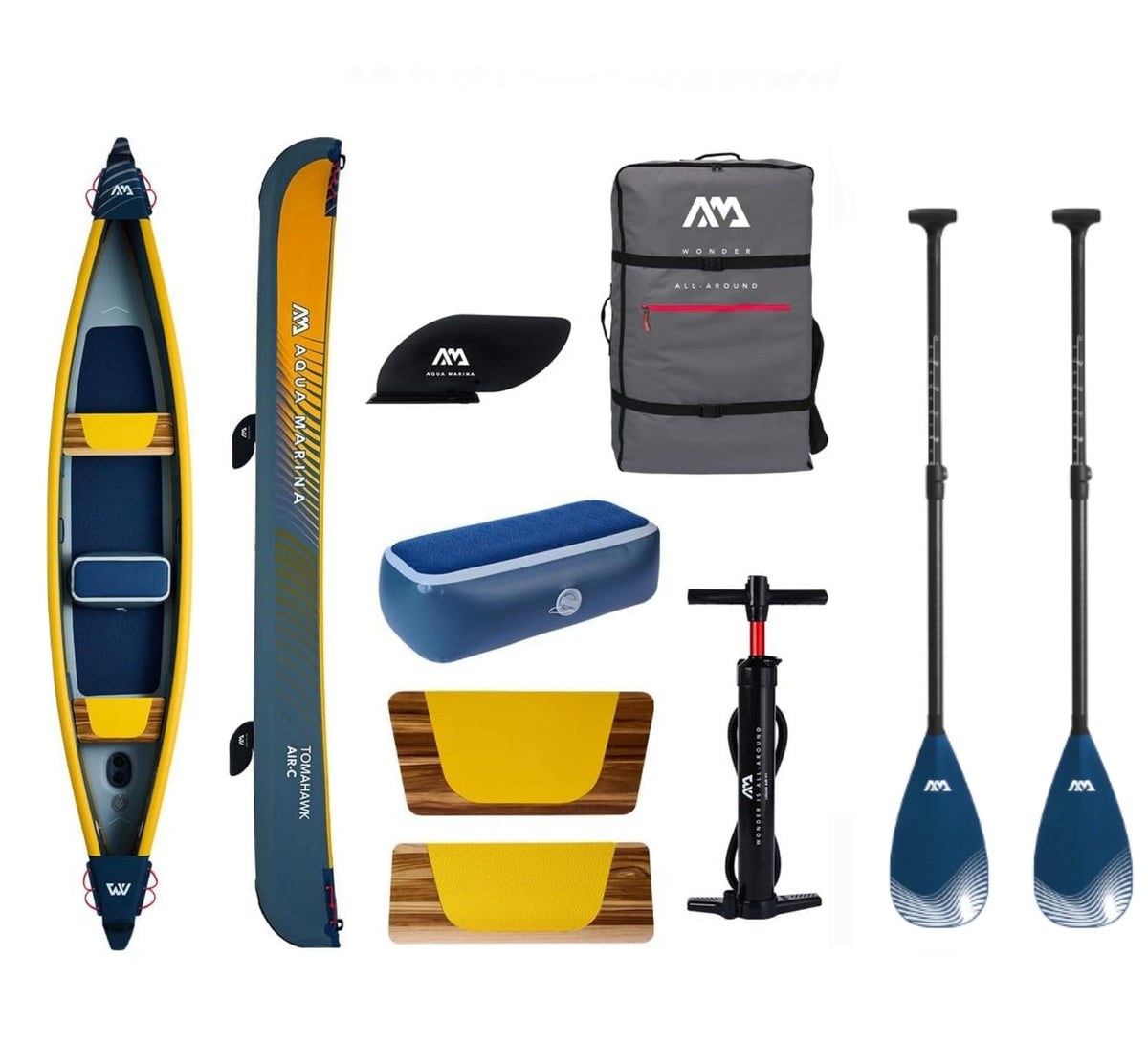 Tomahawk 15'8" 2/3-Person Inflatable Canoe + 2 Paddles