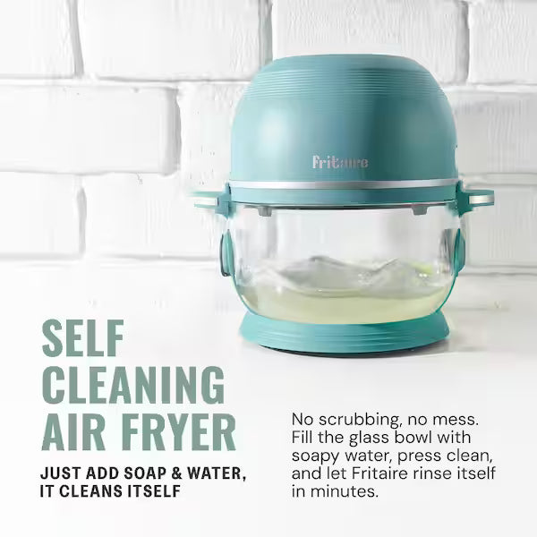 Fritaire Self-Cleaning Glass Bowl Air Fryer - Green