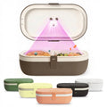 Self-Heating Lunch Box With USB-C Cord and UV LIGHT SANITIZER-coffee bean