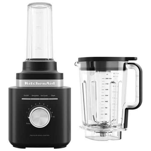 KitchenAid Pure Power Blender with 1 x Personal Blender Jar - Black Matte