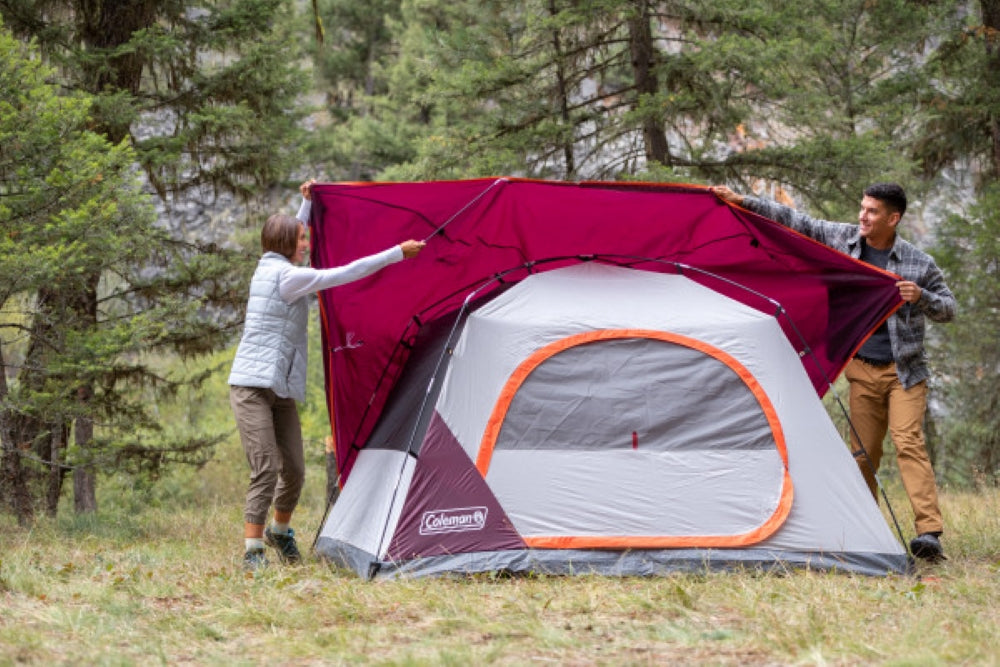 Coleman - Skydome 4-Person Camping Tent - Blackberry