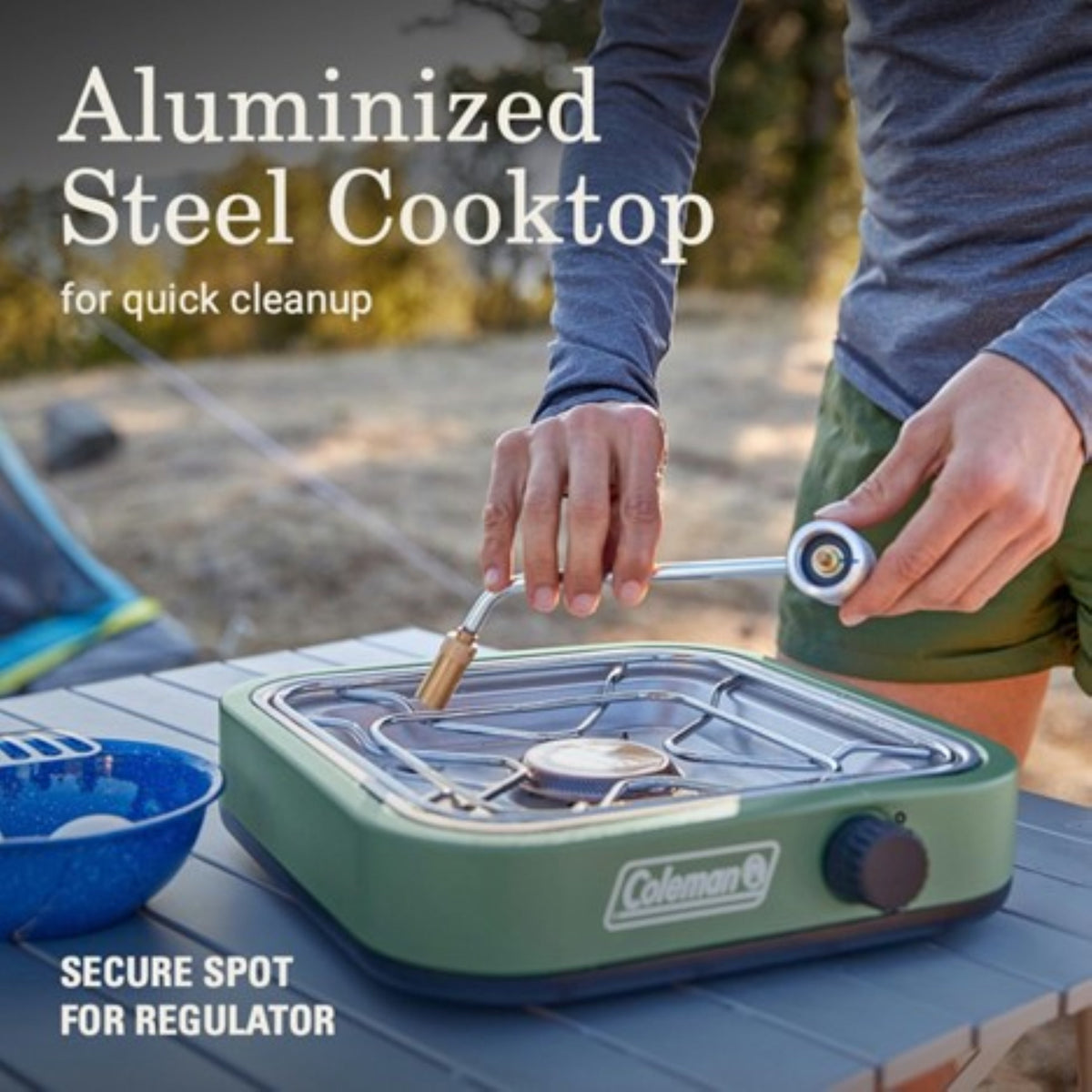 Coleman - Cascade 18 1-Burner Propane Stove - Moss Green