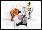 Connor McDavid and Sidney Crosby Framed 20x29 Overhead Face-off Canvas
