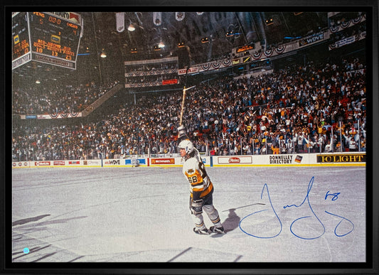Jaromir Jagr Signed Framed 20x29 Pittsburgh Penguins Salute Canvas