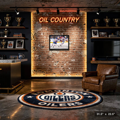 McDavid,C & Draisaitl,L 20x29 Framed Canvas Oilers Action-H