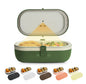 Self-Heating Lunch Box With USB-C Cord and UV LIGHT SANITIZER-Green pea