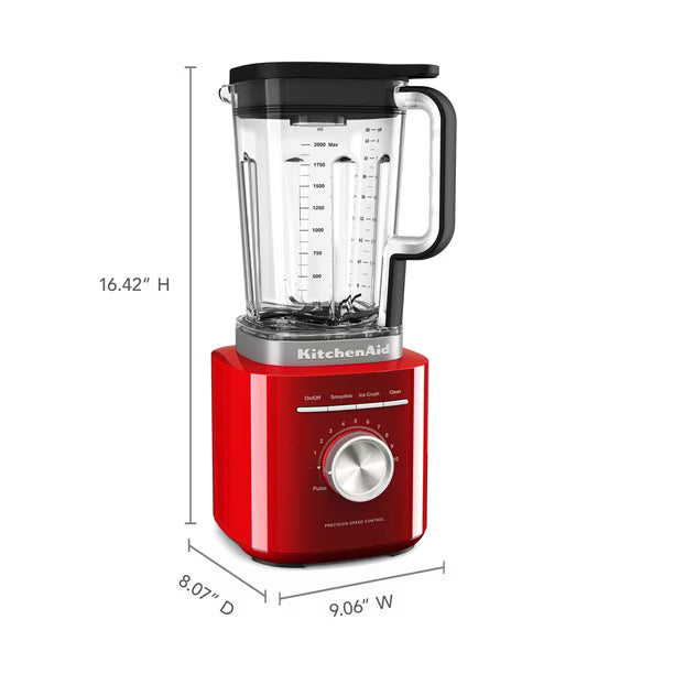 KitchenAid Pure Power Blender with 2 x Personal Blender Jars - Empire Red