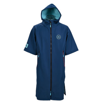 Water-repellent Thermal Poncho (Navy) - Large