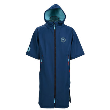 Water-repellent Thermal Poncho (Navy) - Medium