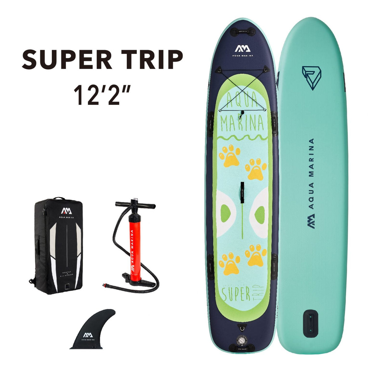 Aqua Marina -- SUPER TRIP 12'2" Family Inflatable Stand Up Paddle Board (iSup)