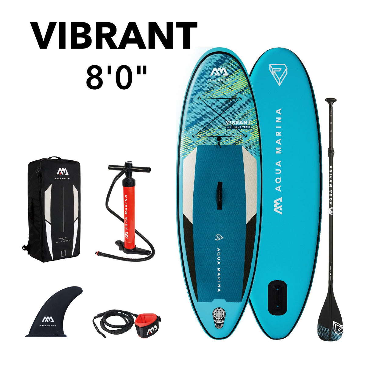 VIBRANT 8' Youth Inflatable Stand Up Paddle Board (iSUP)