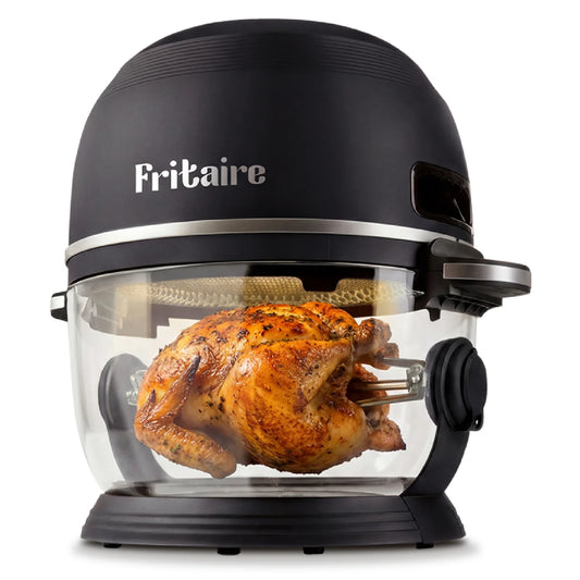 Fritaire Self-Cleaning Glass Bowl Air Fryer - Black