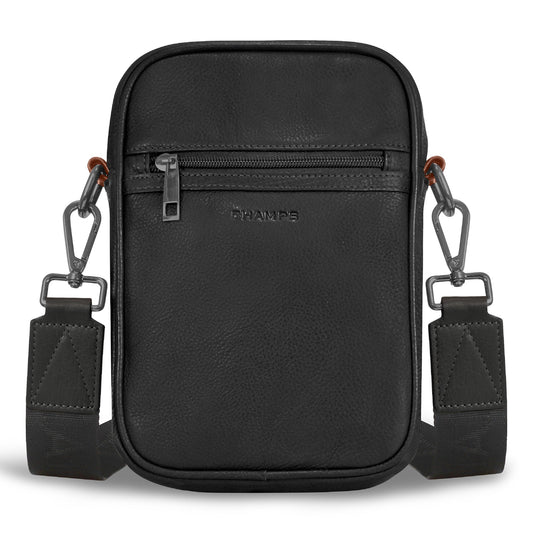 Onyx / Leather Vertical Cross-Body Bag