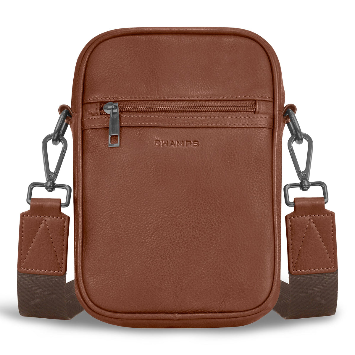 Onyx / Leather Vertical Cross-Body Bag