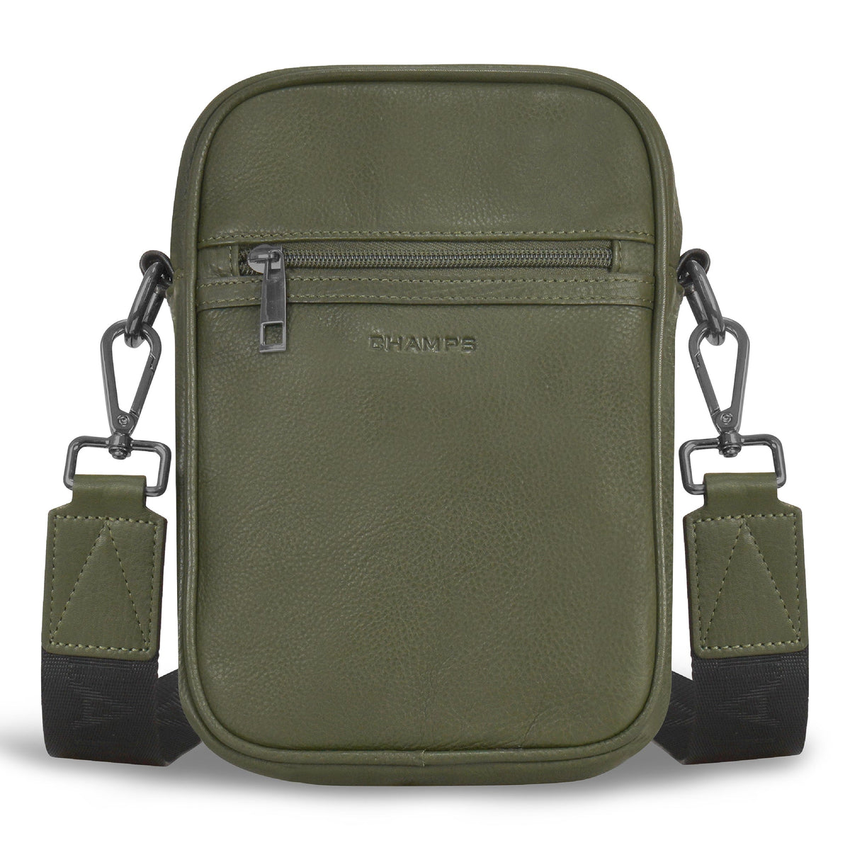 Onyx / Leather Vertical Cross-Body Bag