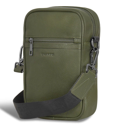 Onyx / Leather Vertical Cross-Body Bag