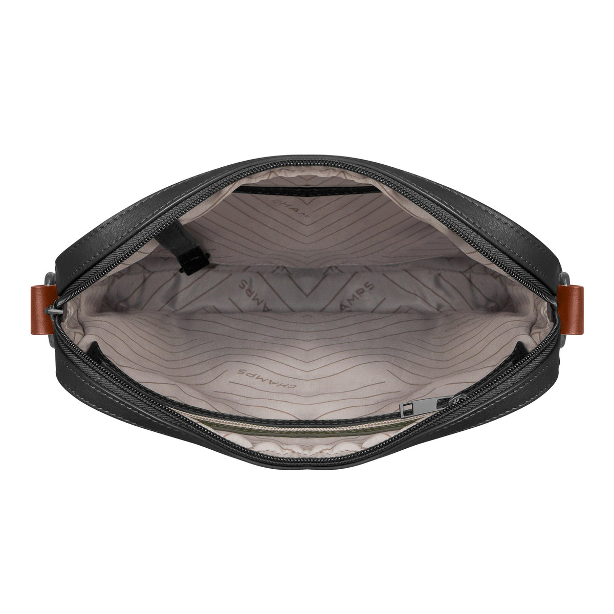 Onyx / Leather Cross-Body Bag