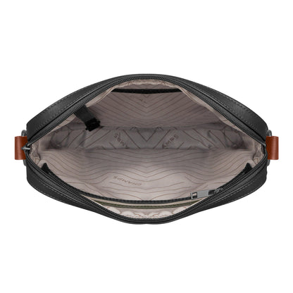Onyx / Leather Cross-Body Bag