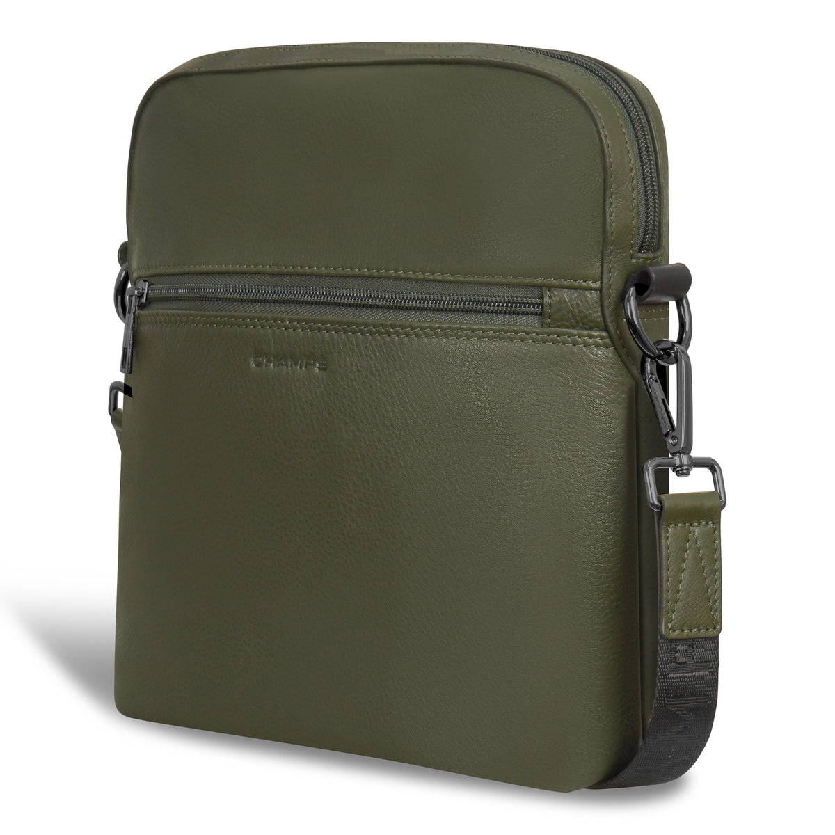Onyx / Leather Cross-Body Bag