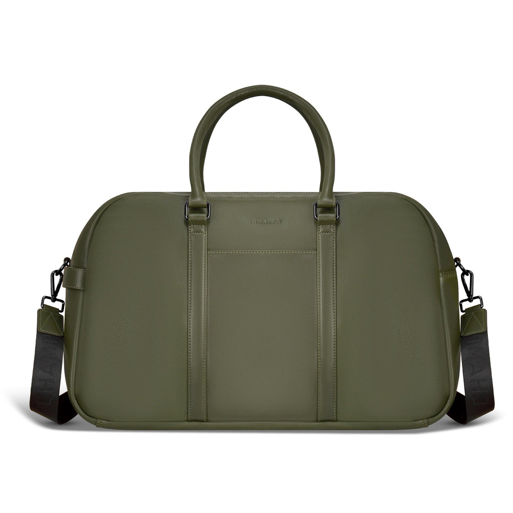 Onyx / Leather Duffle Bag
