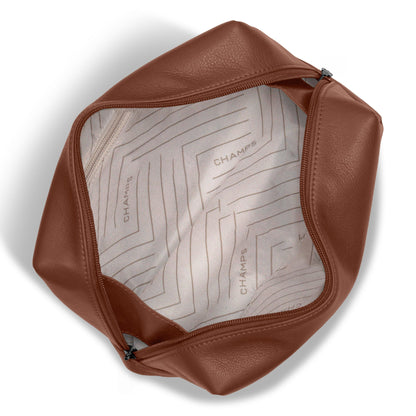 Onyx / Leather Toiletry Bag