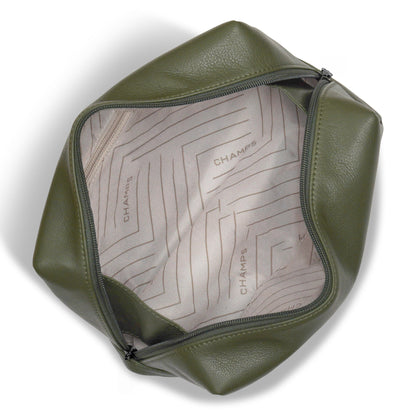 Onyx / Leather Toiletry Bag