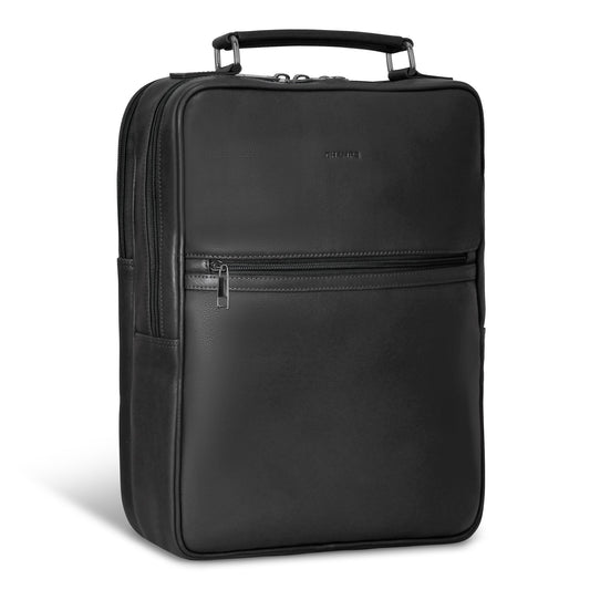 Onyx Leather Compact Backpack