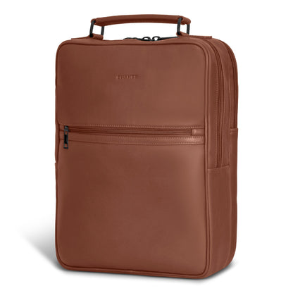 Onyx / Leather Compact Backpack