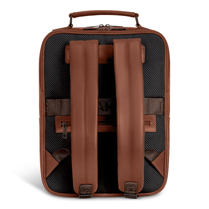 Onyx / Leather Compact Backpack
