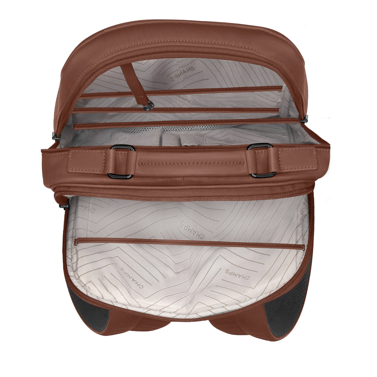 Onyx / Leather Compact Backpack