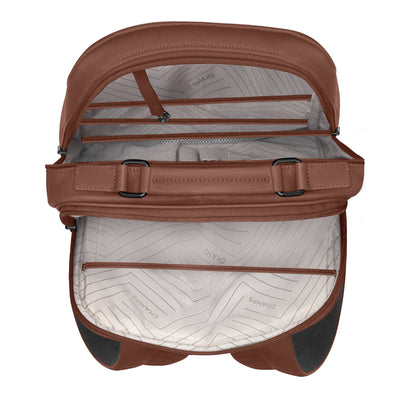 Onyx / Leather Compact Backpack
