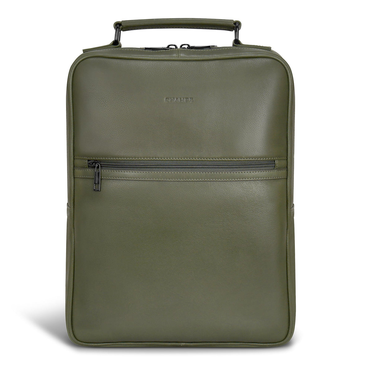 Onyx / Leather Compact Backpack