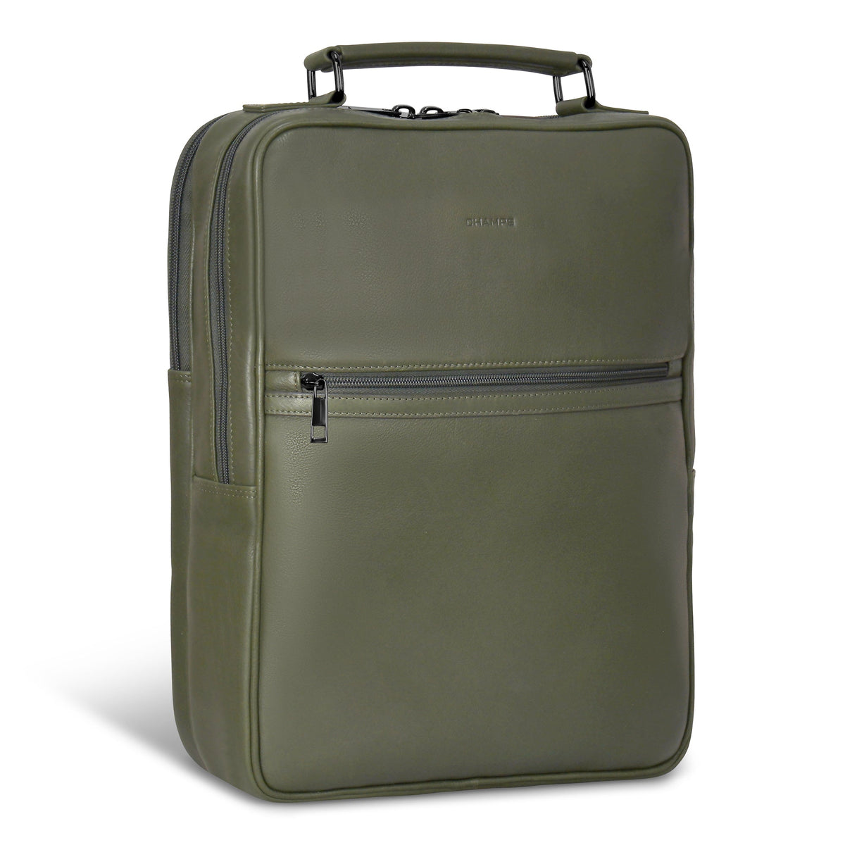 Onyx / Leather Compact Backpack
