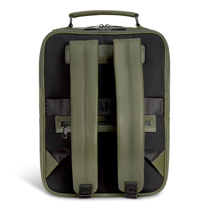 Onyx / Leather Compact Backpack