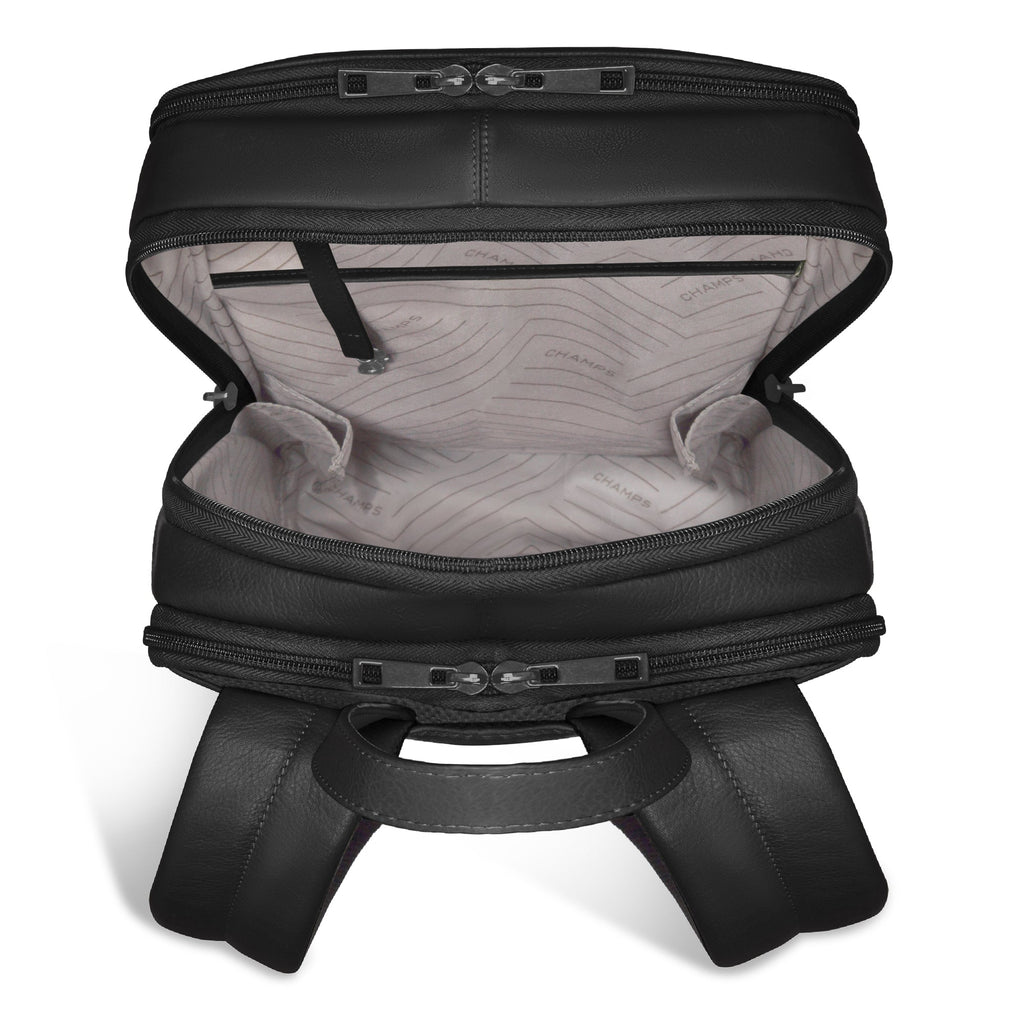 Onyx / Leather Classic Backpack