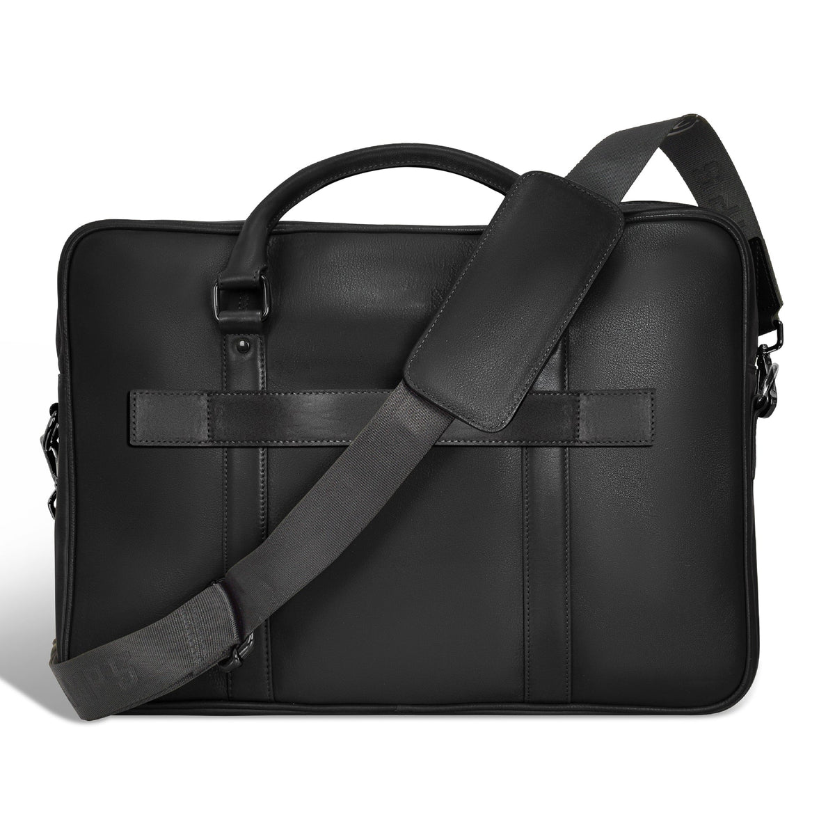 Onyx / Leather Slim Briefcase