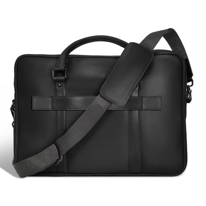Onyx / Leather Slim Briefcase