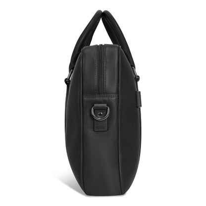 Onyx / Leather Slim Briefcase