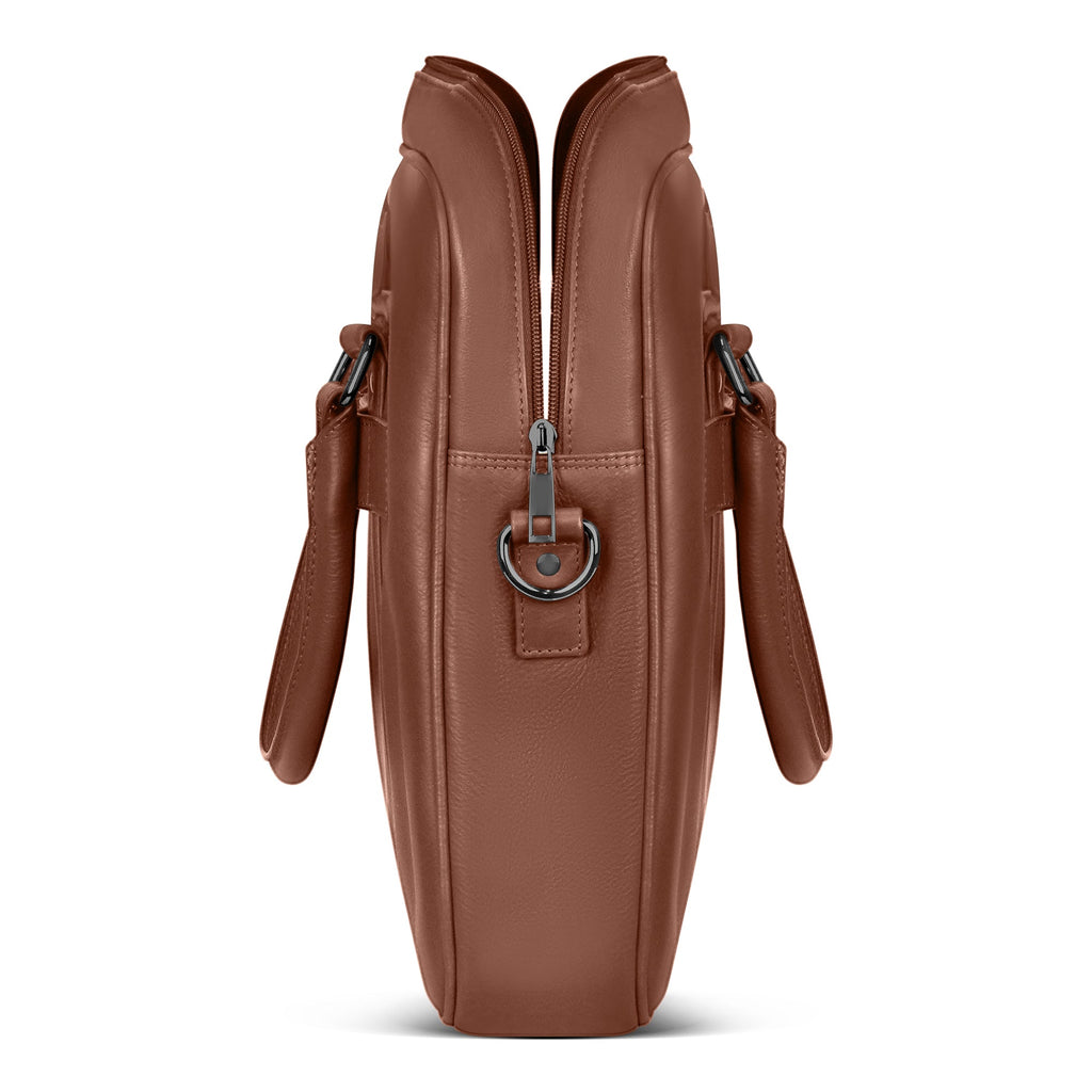 Onyx / Leather Slim Briefcase
