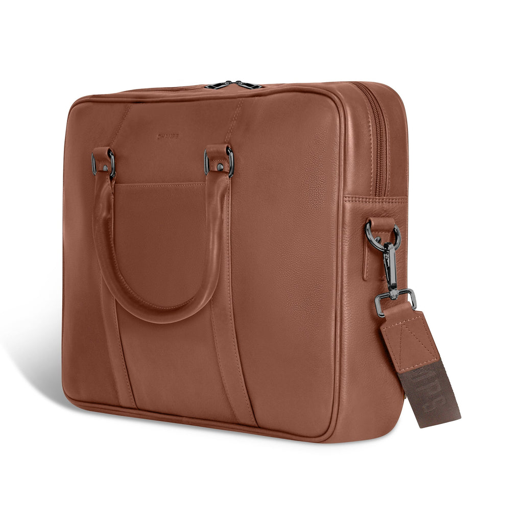 Onyx / Leather Slim Briefcase