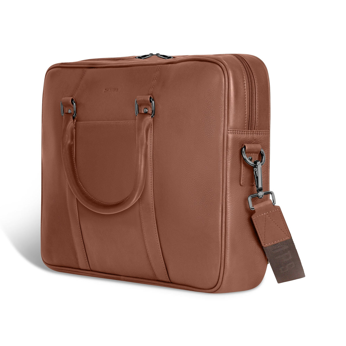 Onyx / Leather Slim Briefcase