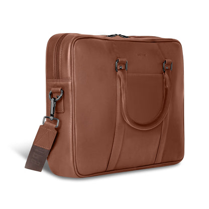 Onyx / Leather Slim Briefcase