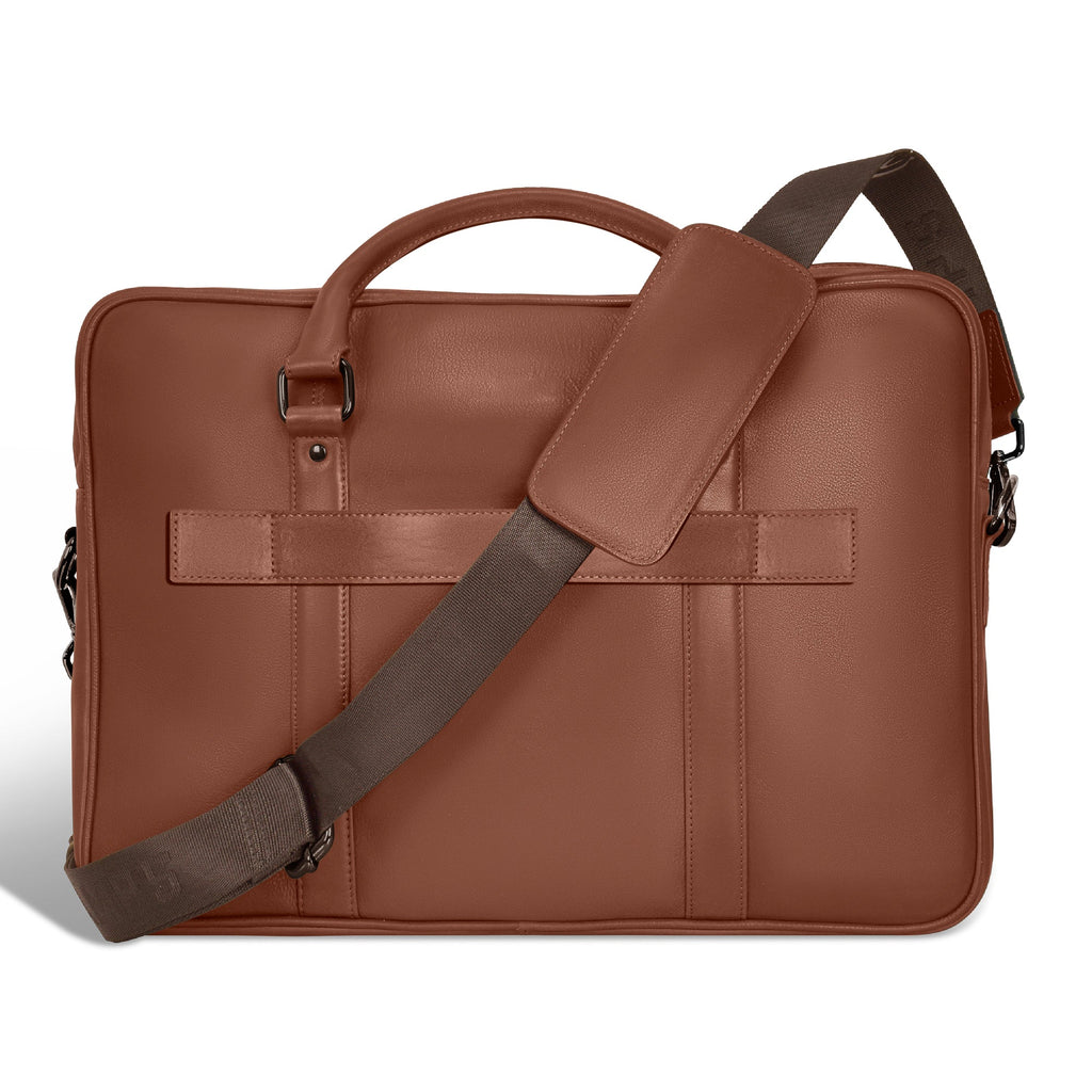Onyx / Leather Slim Briefcase