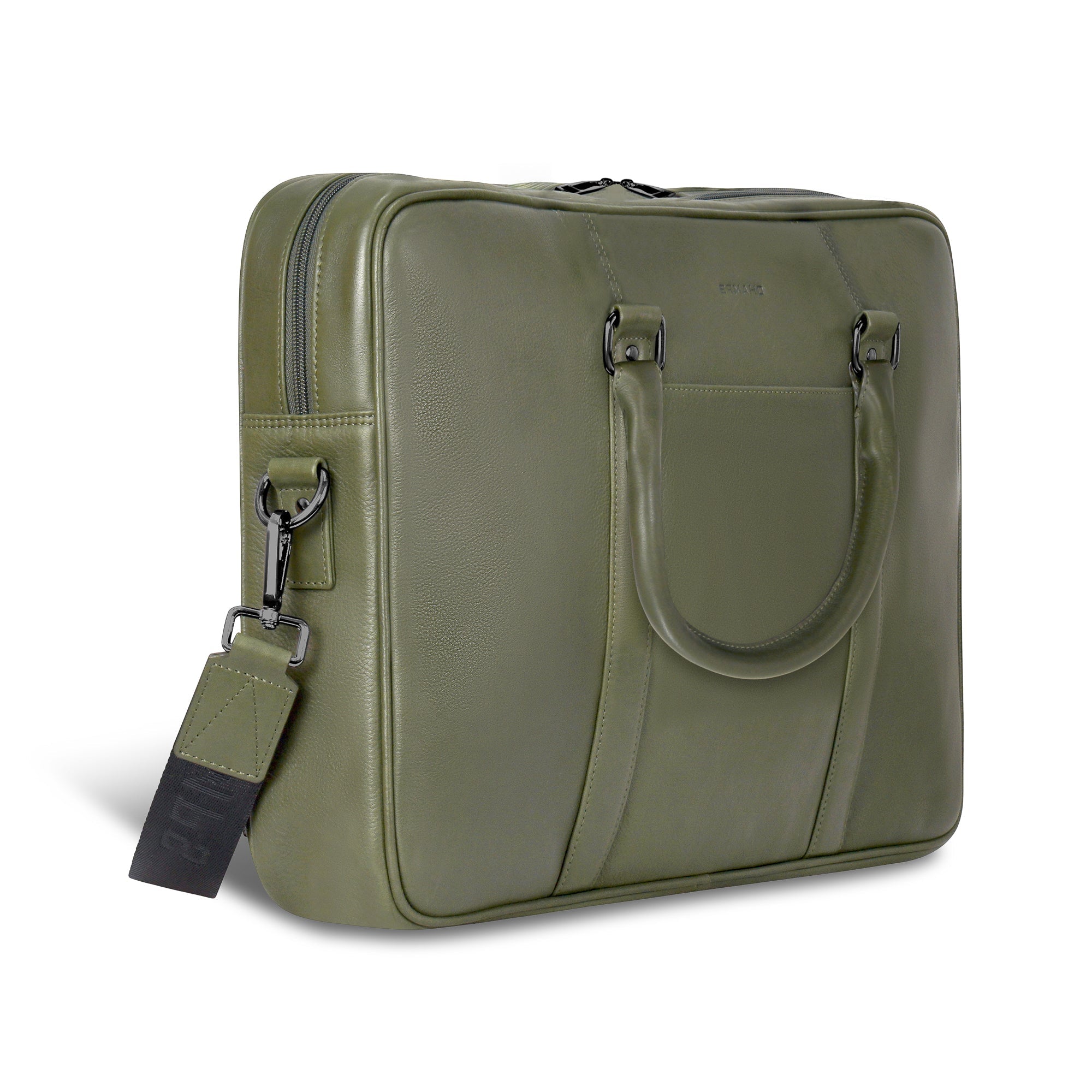 Onyx / Leather Slim Briefcase