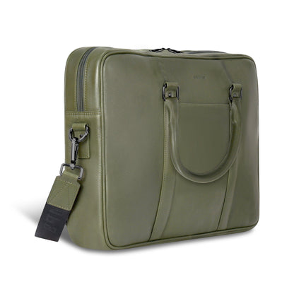 Onyx / Leather Slim Briefcase
